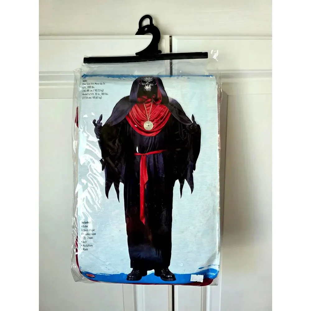 New Men's Skeletor Emperor Of Evil Halloween Costume One Size up to 200lbs
